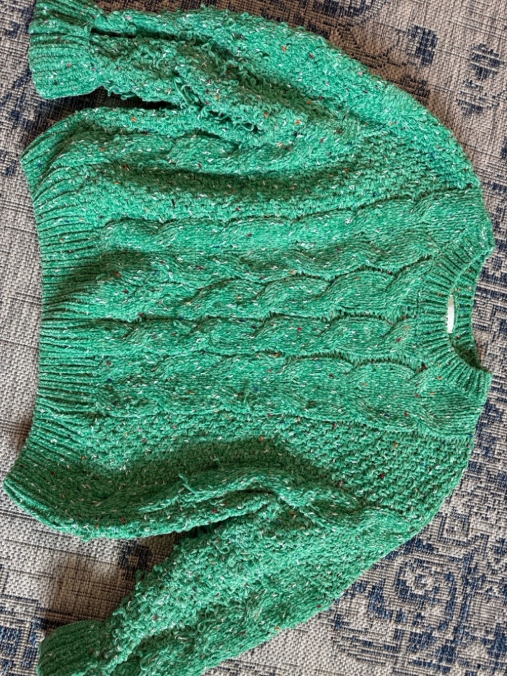 ADORA Emerald Cable Knit Crewneck Sweater